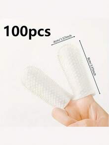 50/100 buc mâneci pentru degete de curățare pentru animale de companie - mâneci de unică folosință pentru degete pentru câini, pisici și alte animale de companie, esențiale pentru îndepărtarea tartrului, curățarea urechilor și împrospătarea respirației, convenabile de transportat și ușor de curățat, mențin animalele de companie curate - Multicolor - Vizualizare 10