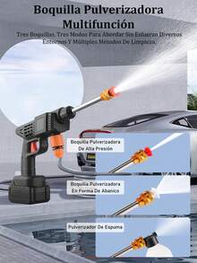 Pistola Lideep de Hidrolavadora Inalámbrica de Alta Presión para Coches (110v): Ideal para Hidrolavadoras Portátiles, con Depósito para Detergente, Compatibilidad con Carches y Capacidad de Espumado;pistola para hidrolavadora;hidrolavadora masisa;espuma;hidrolavadora neumatica - Negro - Ver 6