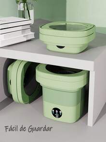 Mini Lavadora Plegable para Ropa: Segunda Lavadora Ideal para el Hogar, Perfecta para Calcetines, Ropa de Bebé y Lencería - Función Lavado y Centrifugado Todo en Uno, Portátil para Viajes de Negocios - verde menta - Ver 4