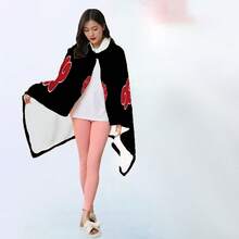 1 件动漫绿色角色扮演斗篷，可穿戴毯子，适合万圣节、圣诞派对、居家、旅行、露营 - 彩色 - 查看 8