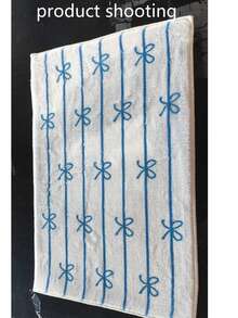 1pc Exclusive Custom-Made Floral Print Faux Cashmere Rug, Soft Plush Material, Bow Stripe Rug, Bowknot Rug, Fresh Style, Girly Rug, Living Room Rug, Bedroom Rug, Entryway Rug, Kitchen Rug, Bathroom Rug, Gaming Room Rug, Study Rug - Multicolor - View 3