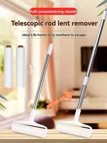 9.45 Inch/7.48 Inch Diagonal Design Lint Roller, Pet Hair Remover Roller, Carpet Dust Cleaner Roller - White - View 6