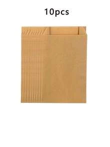 50个牛皮纸派对礼品袋 - 粉彩色纸礼品袋、牛皮纸糖果袋、派对回礼袋、牛皮纸小礼品袋、彩色小礼品袋、小号礼品袋、牛皮纸袋、牛皮纸礼品袋、高品质可重复使用礼品袋，适用于生日、婚礼和小企业用品、小号礼品袋、情人节包装DIY工艺品（不含贴纸和绳子） - 卡其色 - 查看 12