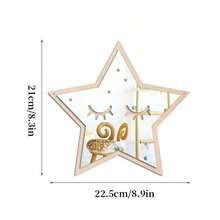 Acrylic Mirror Wall, Wooden Board, Animal And Children's Room Hanging Items, Bedroom Room Decoration, Wall (There Is A Protective Film On The Mirror Surface And A Layer Of Adhesive Paper On The Back Of The Mirror, All Of Which Need To Be Torn Off After Receiving The Goods)