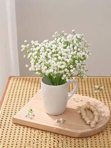 10支/20支星形花束 - 逼真白色塑料满星花束，适用于婚礼、订婚、情人节和夏季家居装饰，四季皆宜 | 饱满持久 | 适合新娘派对 - 白色 - 查看 4