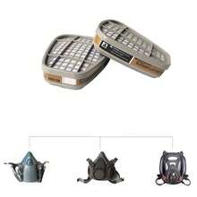 6001 Activated Carbon Filter Cartridge, Reusable, Compatible With 6800, 7502 And 6200 Respirators – 1 Pair