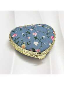 1pc Portable Heart-Shaped Folding Makeup Mirror With Cute Cloth Cover And Printed Pattern - Double Side Cosmetic Mirror Suitable For Home And Travel, Ideal Gift For Women, Girls, Mothers, Friends And Wives, Compact Mirror, Pocket Small Vanity Mirror, Living Room Home Bedroom Bathroom House Decor, Travel Stuff, Wedding, Party, Birthday, Gifts For Men Mom Dad Best Friends Teacher, New Years, Accessories, Funny Gift,Makeup,Cheap,Room Decor,Vanity,Travel,Bedroom,Makeup Accessories,Mirror,Vanity Mirror,Mini Mirror,Compact Mirror,Mirror Small,Hand Mirror,Cheap,Stocking Stuffers,Makeup,Makeup Tools,Cheap Stuff,Gifts,Gifts For Women,Christmas Gifts - 彩色 - 查看 10