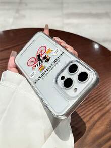 Official Licensed Paul Frank Transparent Space Phone Case, Full Body Protective Shockproof Camera Cover, Pattern Design, New Compatible With Iphone 13/14/15/16/17 Pro Max - Multicolor - View 5