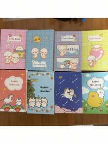 20pcs Minimalist Cartoon Mini Pocket Notebook, Soft Cover Memo Pad, Kindergarten & Elementary School Student Rewards/Gifts, 16 Pages Inside - Multi Color Random - View 11