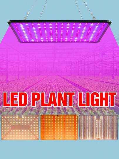 LED Grow Light For Indoor Plants, 2 Modes (Vegetable/Flower), Dimmable, Full Spectrum, AC100-277V, Indoor Growth Box, UV/IR Quantum Board, 220V, Hydroponics, Potted Plants, Succulents, 110V, Greenhouse Tent, Vegetables, Cactus Seeds, Fruit Seedlings, Potted Plants, Regular/Dimmable, With Hanging Hook, EU Plug, A(192/240 LEDs), B(210/234 LEDs), C(204/224 LEDs), D(256/225 LEDs)
