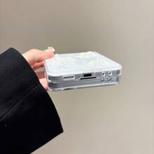 3D Cream Bow Foldable Screen Phone Case For Samsung Galaxy Z Flip7/Z Flip6/Z Flip5/Z Flip4/Z Flip3, Anti-Drop Protective Cover - White - View 7