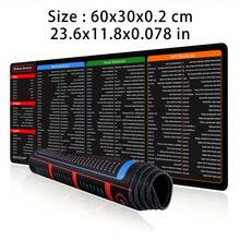 1pc Minimalist Windows Keyboard Shortcuts Mouse Pad, Large Desk Mat With Office Software Shortcut Keys For Students, Non-Slip Keyboard Pad With Computer Mouse Shortcut Pattern - Multicolor - View 5