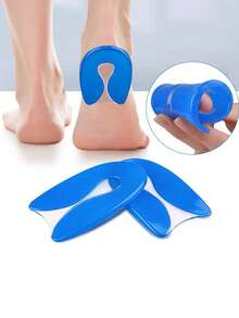 1 Pair U-Shaped Silicone Comfortable Sports Shoe Heel Cushion Pads - Gel Heel Inserts - For Women, Men, Kids - Silicone Heel Shock Absorption Gel Insoles