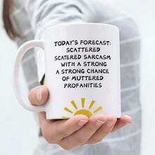 1pc Satirical Coffee Mug | Creative And Fun Ceramic Mug - Customizable Text. Perfect As A Birthday, Christmas, And Thanksgiving Gift. The Ideal And Fun Present For Satirical Enthusiasts.