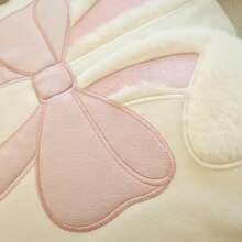 1pc Easter Bunny Pillow Cover, Faux Fur Embroidered Decorative Cushion Cover With Cute Rabbit & Bow, Suitable For Easter, Spring, Home Decor, All Season - Multicolor - View 10