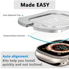 4 Packs Screen Protector Compatible Anti-Scratch HD Film Compatible With Apple Watch Ultra 3 (2025)/ Ultra 2 /Ultra 49mm Anti-Scratch Tempered Glass Screen Protector, Bubble Free, Touch Sensitive Screen Protection Essentials, Applicable To Daily Shield, Office, Home Daily Shield Office Home Watch Cover Watch Accessories Watch Screen Protector Waterproof Shockproof Anti-Fall Scratch Resistant - Clear - View 5