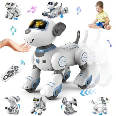 Electronic Pet Remote Control Dog (3 Colour) - Smart Voice-Activated Mechanical Toy, Kids' Playmate & Perfect Holiday/ThanksGiving/Back-To-School/Children's Day/Christmas/Birthday/New Year/Halloween/Easter Gift