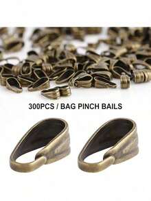 EstiloCierres colgantes, 3 colores 300 piezas/bolsa Conector colgante Pinzas de sujeción Cierres Broches de joyería Resultados Aleaciones Fianzas(1# )Versión mejorada - 3 # - Ver 3