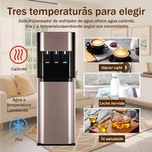 Dispensador Multifuncional De Agua 3 Salidas Fría Y Caliente - Oro rosa - Ver 5