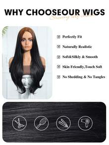 28英寸长款渐变棕色合成假发，中分棕色长卷发，适合女性日常派对、角色扮演、节日护理，自然性感简约休闲运动风，耐热假发，适合角色扮演、假日派对、日常佩戴，也适合派对、音乐节等场合。 - 漸層棕色 - 查看 6