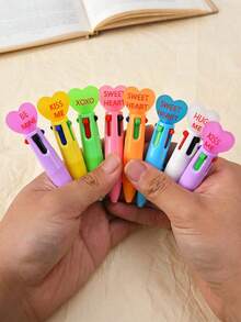 Bộ 20 bút bi 4 trong 1 nhiều màu sắc, hình hoạt hình dễ thương, thích hợp làm quà tặng Ngày Valentine, quà sinh nhật, phần thưởng trong lớp học/trường học, đồ dùng văn phòng phẩm. - Nhiều màu - Xem 8