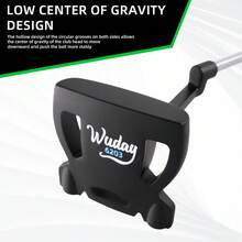 WUDAY Right-Handed Golf Putter - Ergonomic Grip, Weighted Face/Toe/Heel System, Cast Head For Enhanced Stability - Suitable For Slow/Fast Swing Speeds - Suitable For All Skill Levels And Course Conditions - Black - View 8