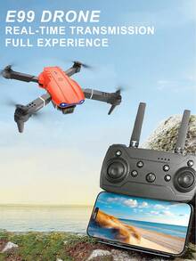 CASRRA 这款E99四轴折叠无人机配备双高清摄像头，拥有光流悬停功能，搭载大容量电池，操作简便。作为一款入门级遥控无人机，它是生日、圣诞节、感恩节和万圣节的绝佳礼物。配备1800mAh大容量电池。 - 彩色 - 查看 5