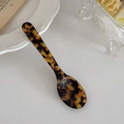 4.33英寸彩色亚克力冰淇淋勺、咖啡鱼子酱搅拌勺、甜点茶匙、厨房用具