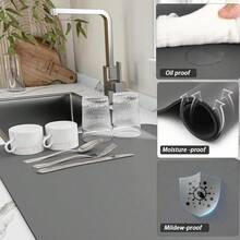 1pc Retro Coffee Pattern Heat Resistant Protective Cover, Non-Slip And Scratch-Resistant Surface, Easy To Clean Polyester Material, Suitable For Kitchen, Washing Machine, Dryer, Stove Protection, Household Appliance Accessories, Modern Kitchen Anti-Slip Sleeve. - Multicolor - View 11