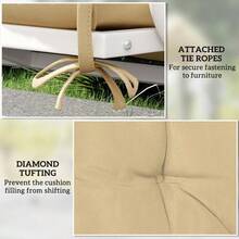 Two-Seater Bench Cushion - Khaki - 84B-137V70KK - View 7