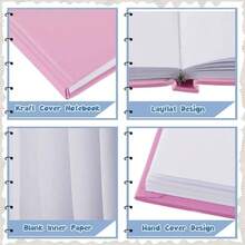 8 Pcs A5 Blank Notebooks Journals Bulk Sheets/200 Pages Unlined Notebooks Kraft Sketchbooks Hardcover Writing Drawing For Gifts Students School Office, 8.3x 5. In (Colorful) - 多彩 + 8 - 查看 5