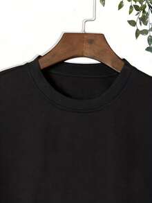 Unisex Gothic Rock Skull Print T-Shirt, 100% Cotton, New Release - 黑色 - 查看 5