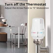 6X Thermostat Head TRV Radiator Thermostatic Heater Control Head Heating Valve - White - View 8