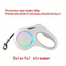 Retractable Pet Leash With LED Light, USB Rechargeable Dog Leash For Golden Retriever And Other Pets