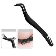 2-In-1 Multi-Purpose Eyelash Comb & Tweezers, Colorful Eyelash Curler, Creative DIY Eyebrow Brush, Stainless Steel Eyelash Extension Tweezers With Comb, Fashion New Design - Pink - View 21