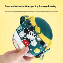 迪士尼官方授权PPSU水瓶：米奇、冰雪奇缘艾莎和蜘蛛侠图案。耐热防漏。适合日常使用、上学或户外活动。是理想的生日/圣诞礼物，也适合露营。