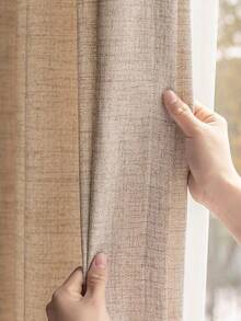 1 Stück & Leinen Moderne Leinen Gaze Gardine - Japanischer Leinen Stil, Gardinenband Design, geeignet für Wohnzimmer und Schlafzimmer - transparente und lichtfilternde Gardine, Wohnzimmergardine, Schlafzimmergardine (160g Stoffgewicht)