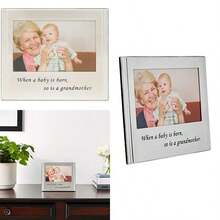 Lawrence Frames 507764 When a Baby is born so is a Grandmother Silver Plated Picture Frame, 6x4 inch(default) - Multicolor - Ver 1