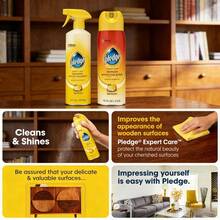Pledge Enhancing Polish, Furniture & Wood Spray, Lemon Scent, 9.7oz - 9.7盎司(1包) - 查看 1
