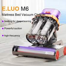 E.LUO Bed Vacuum Cleaner, 18Kpa,400W Dual Roller Vacuum Cleaner With UVC, Hot Air And High Heat, Strong Suction, Dual Cup Handheld Sofa Vacuum Cleaner, Suitable For Pillows, Baby Beds, Sofas And Pet Hair. - US A Type Plug(110-127V) - View 2