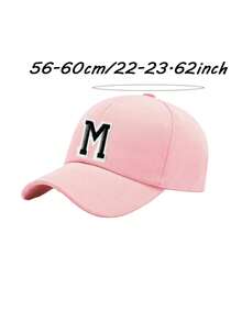 1pc Adjustable 26 Letter Baseball Cap, Unisex Casual Breathable Sun Hat, Suitable For Indoor And Outdoor Wear In Spring And Summer - Pink - View 12