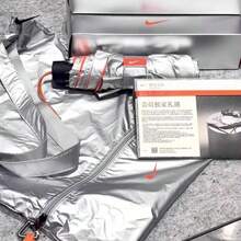 Nike Shiny Signature Exclusive Member Gift Offer, Silver & Orange Dual-Use Sports Umbrella With Foldable Storage Bag, UV Protection, Rain & Sun Resistant OG061-098A - Silver - View 6