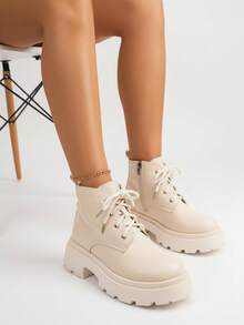 Punk Business KNOTTED Eyelets Office Holidays Fall & Winter - Beige - View 1