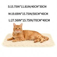 1 pieza Alfombrilla para mascotas para todo el año, Cama acolchada cálida para mascotas, Colchoneta para dormir de gato o perro que retiene la temperatura constante, Antifouling y antiestática - Multicolor - Ver 2