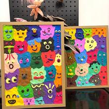 新款3D粘土相框，超轻粘土DIY相框，手工3D粘土艺术展示，适合男孩、女孩，互动、友谊、家庭，热销产品，爆炸模型，送给男朋友/女朋友的礼物，生日礼物，派对礼物，完美礼物，礼品 - 彩色 - 查看 6