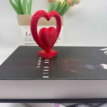 1件浪漫情人节礼物，3D打印心形牌匾爱情信物，送给女友/男友的独特礼物，情人节、狂欢节、斋月、复活节、婚礼和其他场合的装饰收藏品 - 彩色 - 查看 9