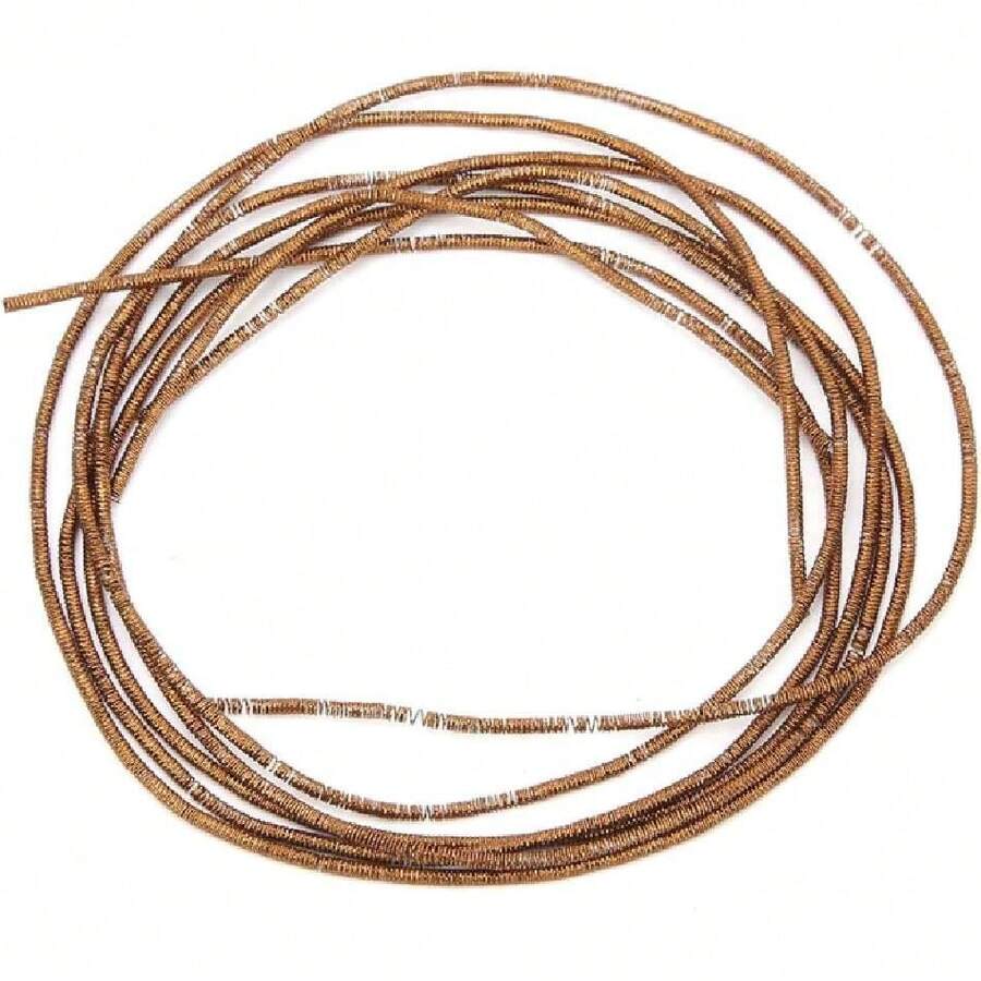 Alambre de Lingotes Francés Metálico, Alambre de Cobre Liso Redondo de Bordado para Perlas de Cuentas, Fabricación de Joyas, Bordado y Artesanía (linea de cafe),37564703 - Multicolor - Ver 1