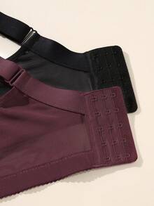 2 pezzi Reggiseno con ferretto e imbottitura push-up in pizzo per taglie forti di MIMILEMON - Copertura completa e comoda, adatto per fisure formose per uso quotidiano - Multicolore - Visualizzare 9