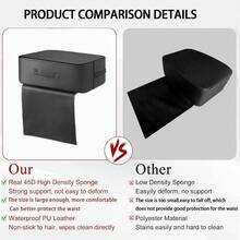 1 st. klippmatta i minnesskum, salongsdyna, sittdyna i barbershop, avtagbart och tvättbart överdrag, sidohandtag