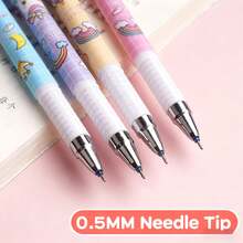 4支/套 - 可擦凝胶笔，0.35毫米细头可擦凝胶笔，趣味印花教育笔，返校必备，返校礼物，日常使用，可爱可擦凝胶笔 - 獨角獸小熊可擦筆 - 查看 9